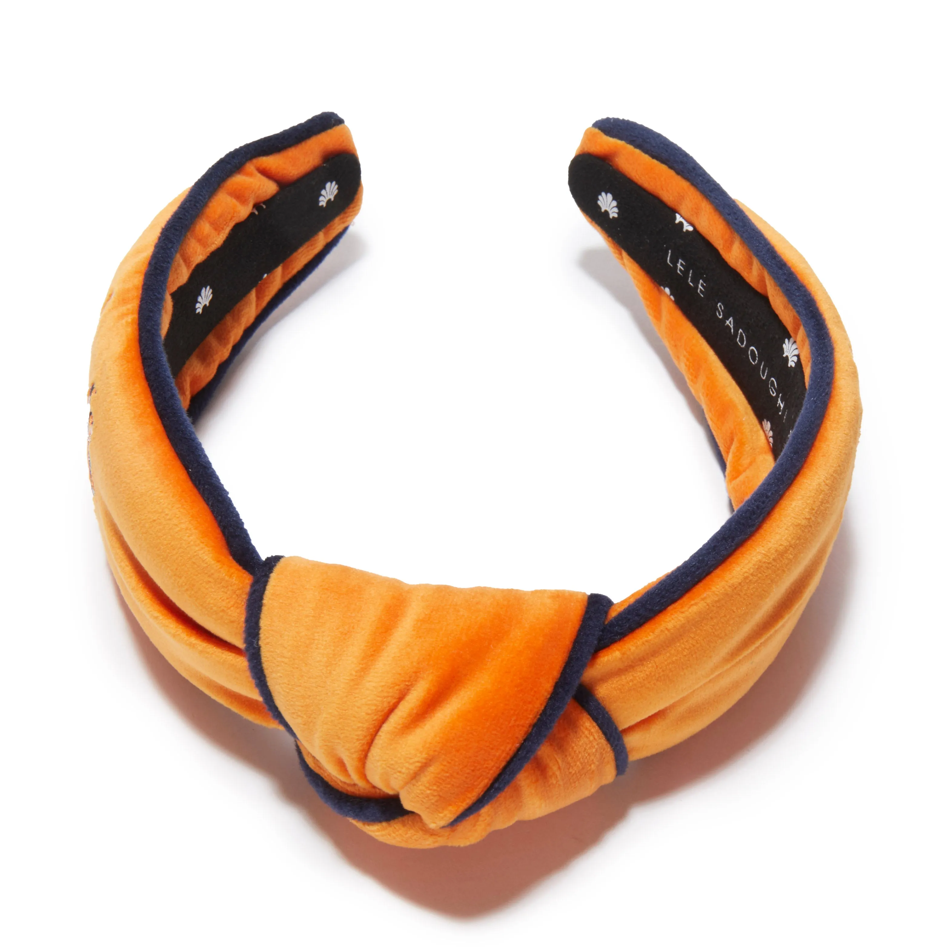 DENVER BRONCOS LELE SADOUGHI X NFL ORANGE EMBROIDERED KNOTTED HEADBAND