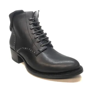 Denver Mountain Co. Ladies Crystal Leather Black Ankle Boots