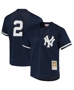 Derek Jeter New York Yankees Cooperstown Collection 1995 Men's Navy Blue Batting Practice Jersey Mitchell & Ness