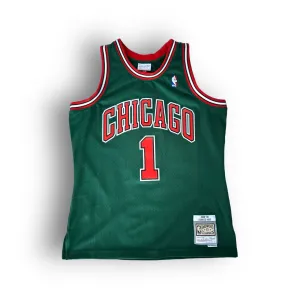 Derrick Rose 2008-2009 Chicago Bulls Inaugural Green Week Mitchell & Ness Swingman Jersey - Green