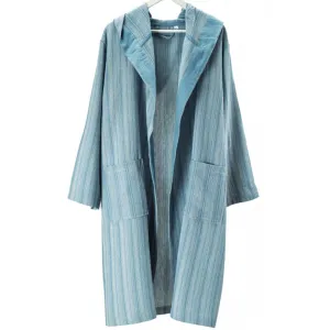 Dervis Natural Cotton Blue Bathrobe