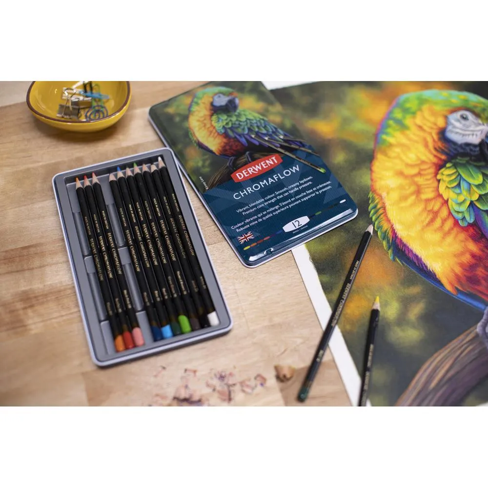 Derwent Chromaflow Pencil 12 Tin Set