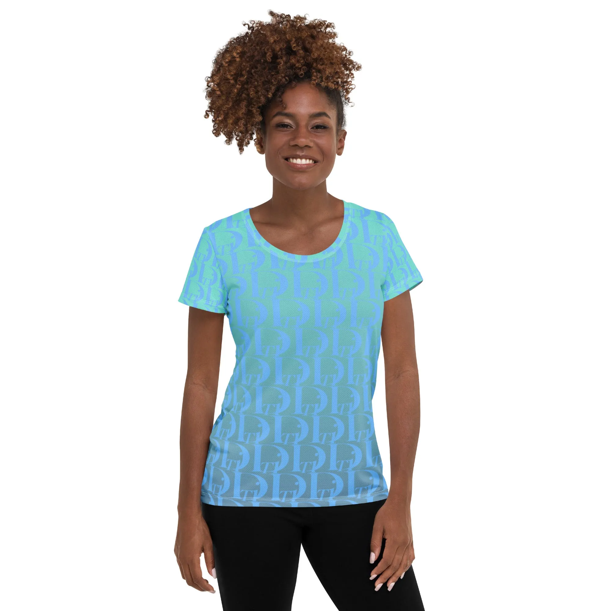 Descendants of the Island Ocean Blues Women's Athletic T-shirt