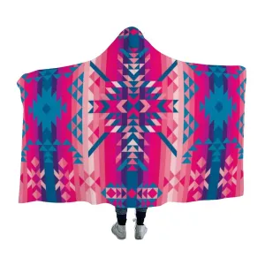 Desert Geo Blue Hooded Blanket