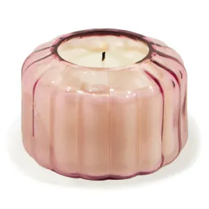 Desert Peach Small Ribbed Glass Candle