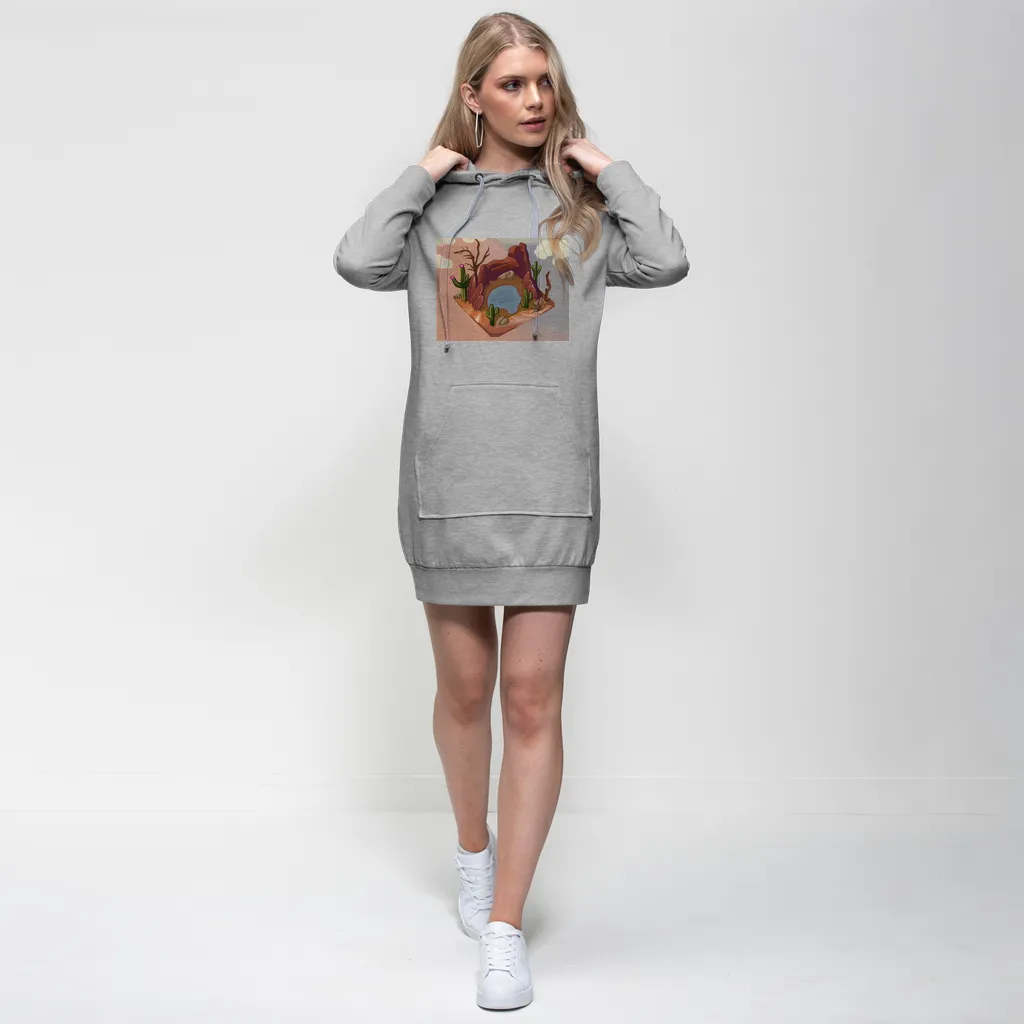 Desert Rocks Premium Adult Hoodie Dress