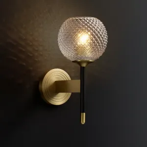 Design Luxury Copper Glass Wall Lamp Fashion Light Fixture