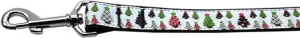 Designer Christmas Trees Nylon Dog Leash 3-8 Inch Wide 4ft Long