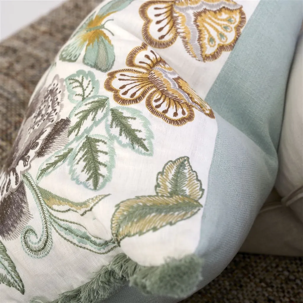 Designers Guild Isabella Embroidered Cameo Linen Decorative Pillow