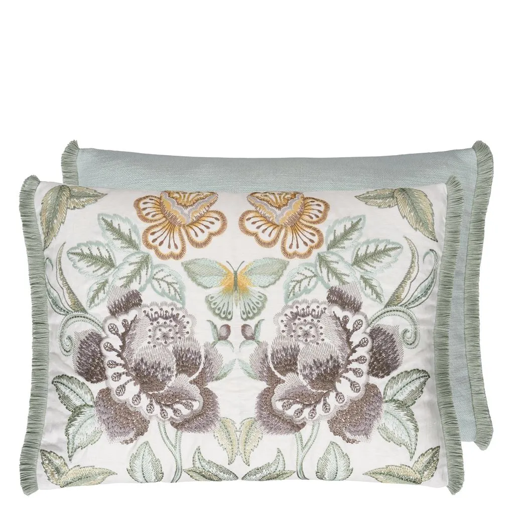 Designers Guild Isabella Embroidered Cameo Linen Decorative Pillow