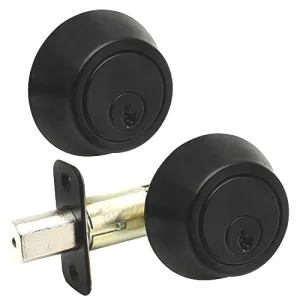 Designers Impressions Matte Black Double Cylinder Deadbolt