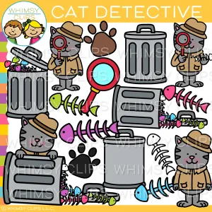 Detective Cat Clip Art