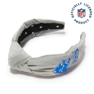 DETROIT LIONS LELE SADOUGHI X NFL GRAY EMBROIDERED KNOTTED HEADBAND