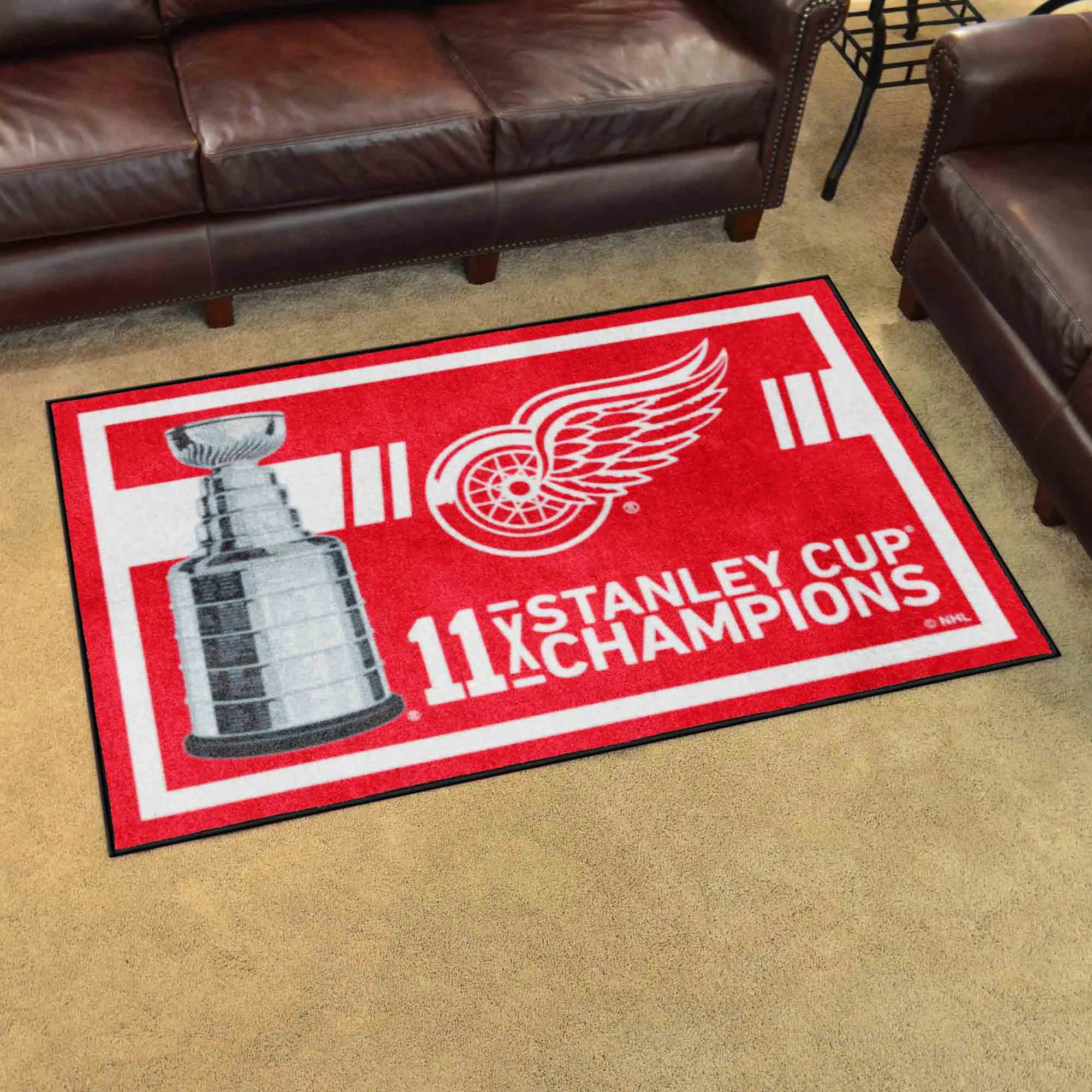 Detroit Red Wings Dynasty 4ft. x 6ft. Plush Area Rug