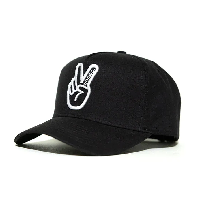 Deuce Peace Snapback Hat  | Black