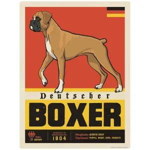 Deutscher Boxer Dog Facts Vinyl Sticker