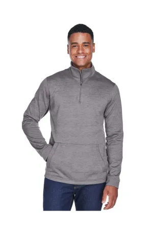 Devon & Jones DG798: Men's Newbury Melange Fleece Quarter-Zip