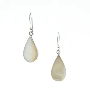 Dew Drop Mother of Pearl Earrings Large