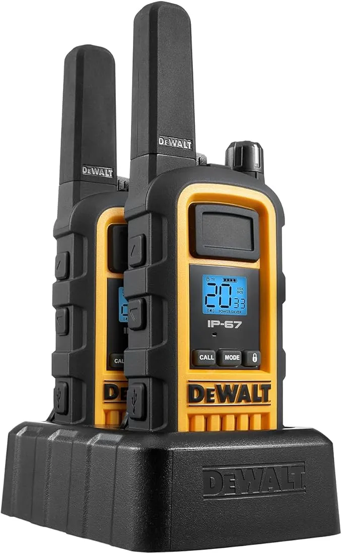 DeWalt DXFRS800 Walkie Talkies - Rugged 2-Way Radios