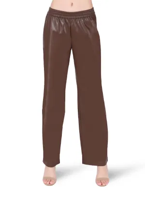 Dex Milk Chocolate Pull On Faux Leather Pant