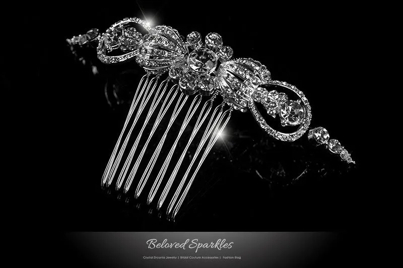 Dextra Vintage Art Deco Hair Comb | Swarovski Crystal