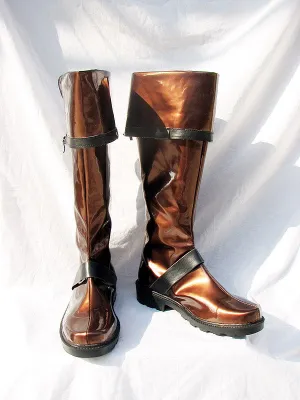 D.Gray-man Lavi Cosplay Boots Shoes Dark Brown