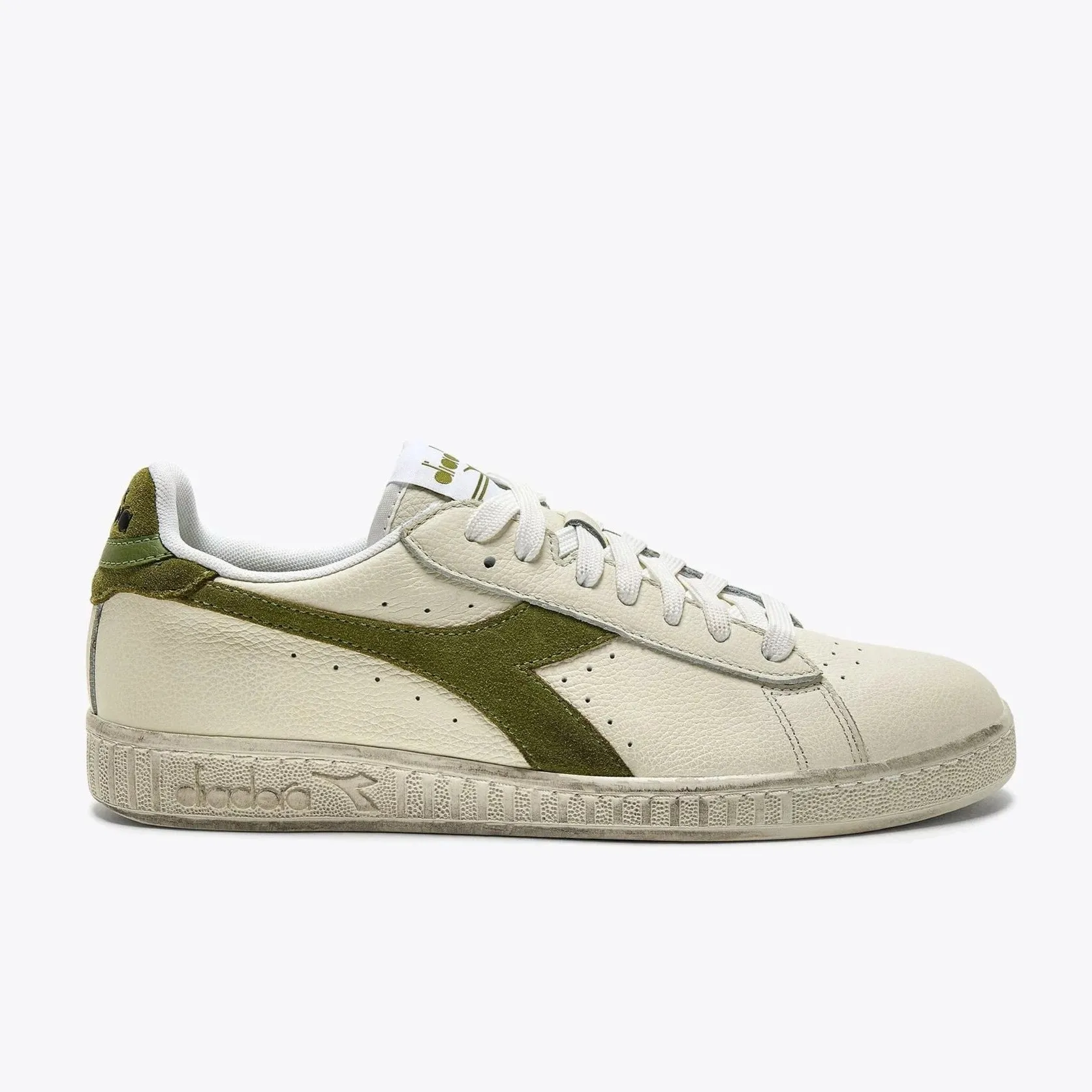 DIADORA | SNEAKERS UNISEX | GAME L LOW WAXED SUEDE POP WHITE/FERN | BLANCO