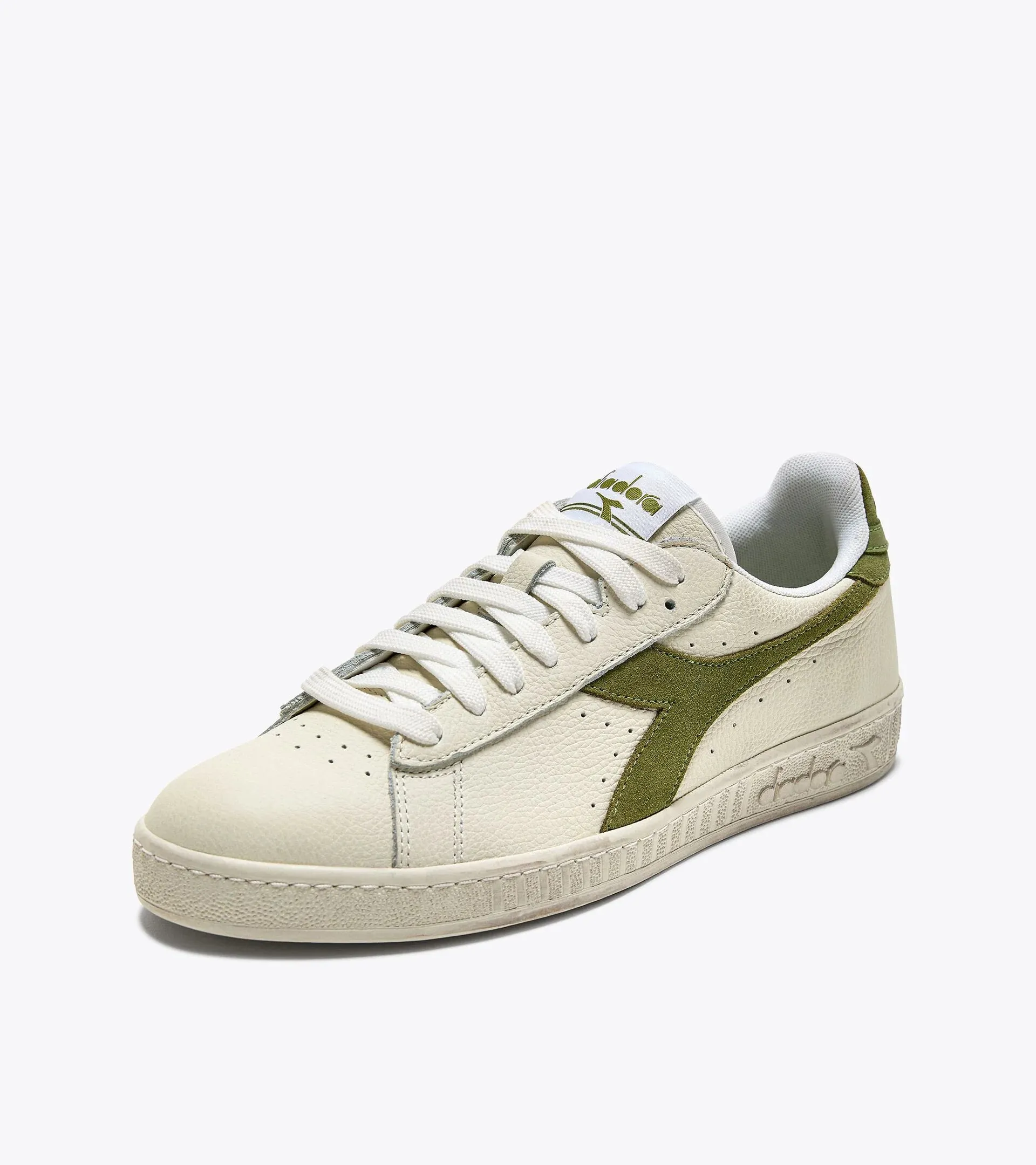 DIADORA | SNEAKERS UNISEX | GAME L LOW WAXED SUEDE POP WHITE/FERN | BLANCO