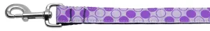 Diagonal Dots Nylon Collar  Lavender 1 wide 4ft Lsh