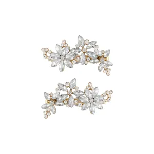 Diamante Flower Crystal Clip Pack