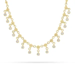 Diamond Bezels Drip Necklace