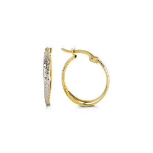 Diamond Cut Slim Hoop Earring