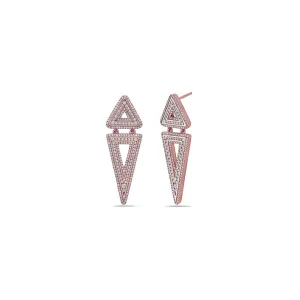 Diamond Double Triangle Earring