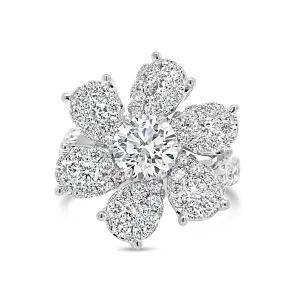 Diamond Flower Ring