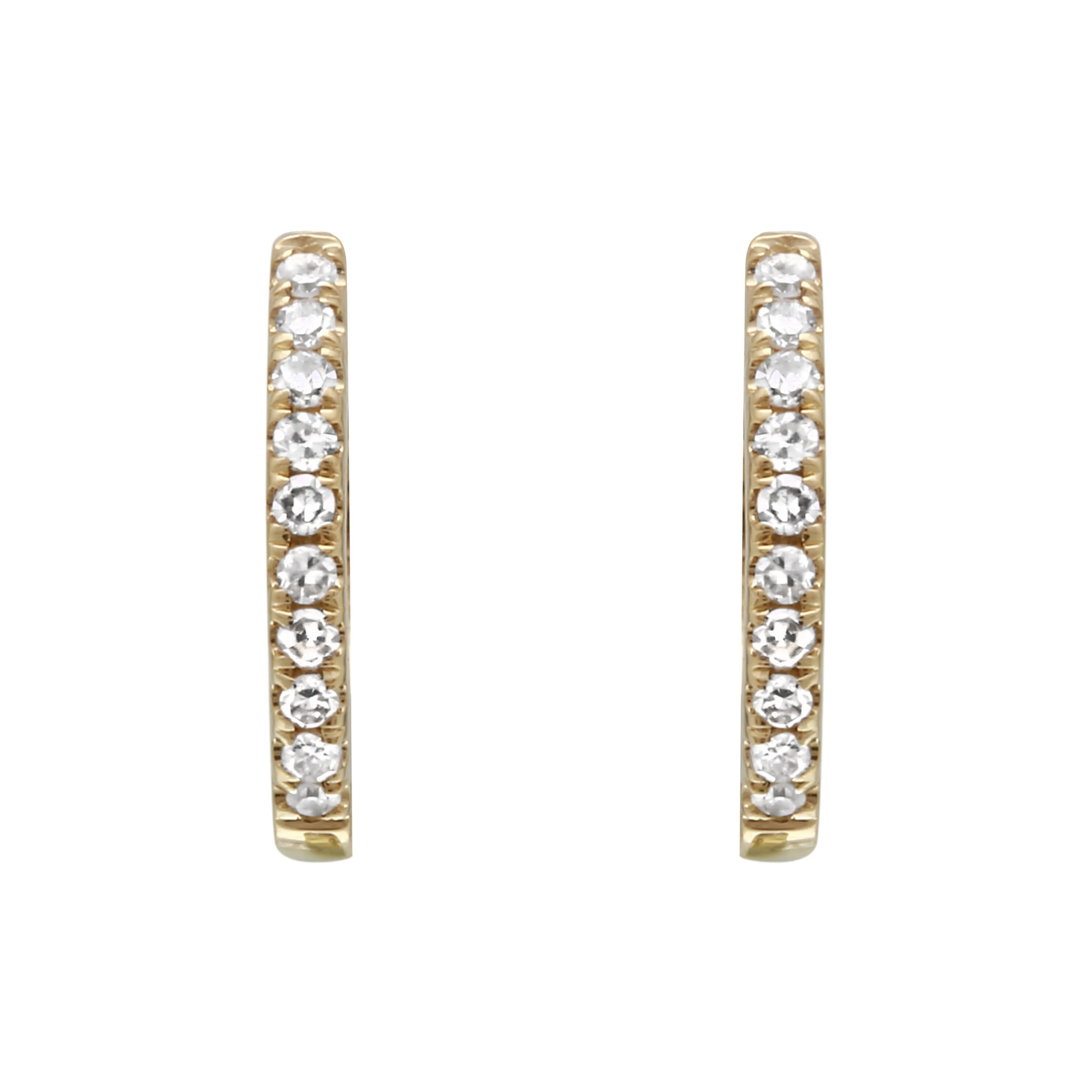 Diamond Hoops 11mm