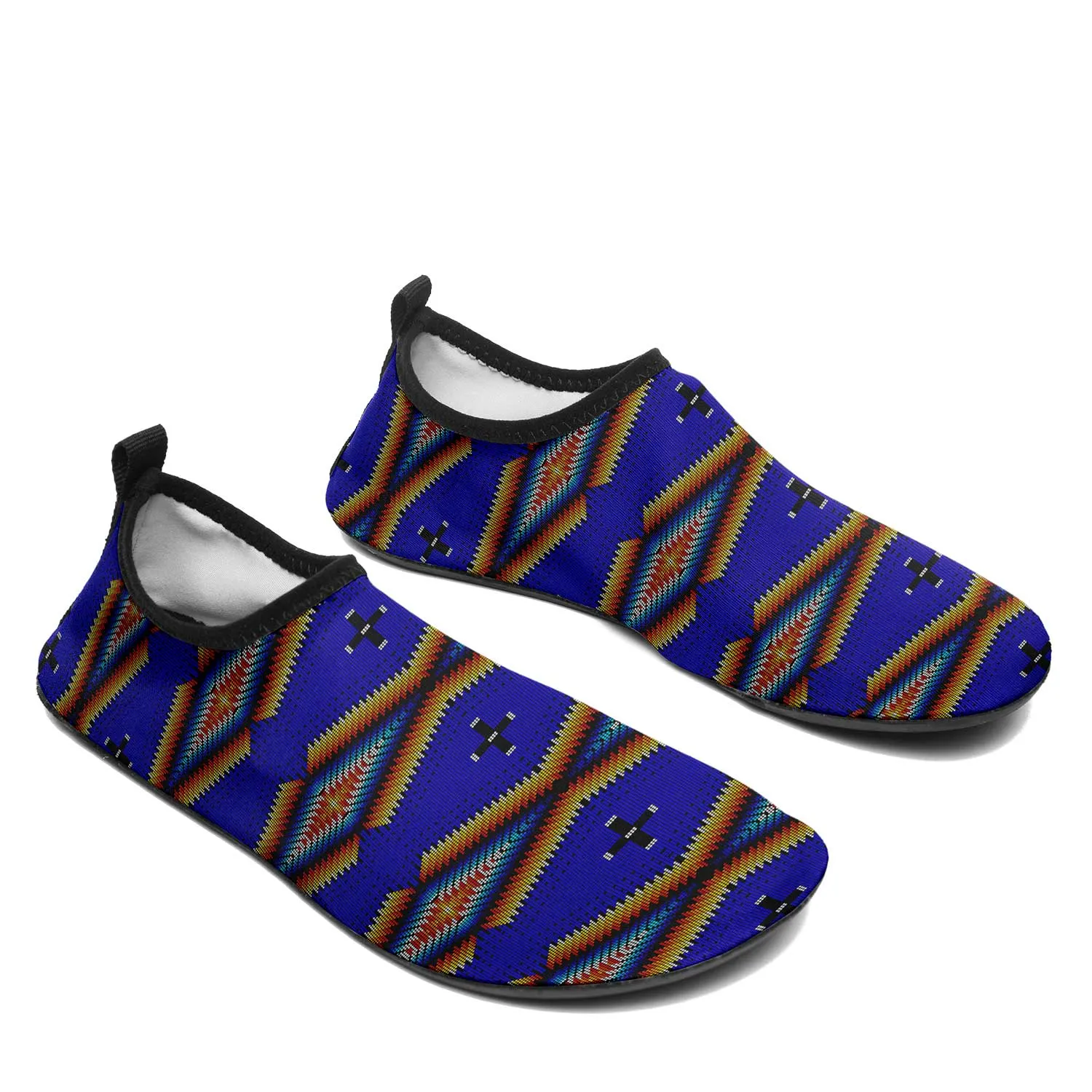 Diamond in the Bluff Blue Kid's Sockamoccs Slip On Shoes