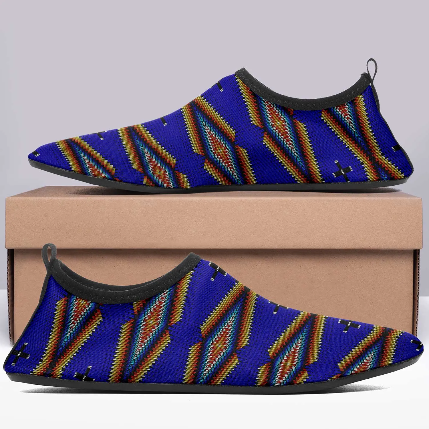 Diamond in the Bluff Blue Kid's Sockamoccs Slip On Shoes