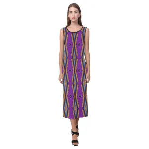 Diamond in the Bluff Purple Phaedra Sleeveless Open Fork Long Dress