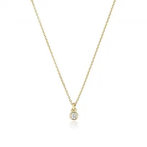 Diamond Jewellery 18ct Gold Diamond Rubover Necklace NDQ151