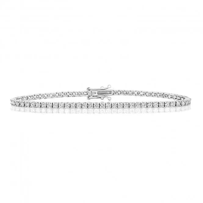 Diamond Jewellery 18ct Gold Tennis Bracelet BDQ711W/GH5