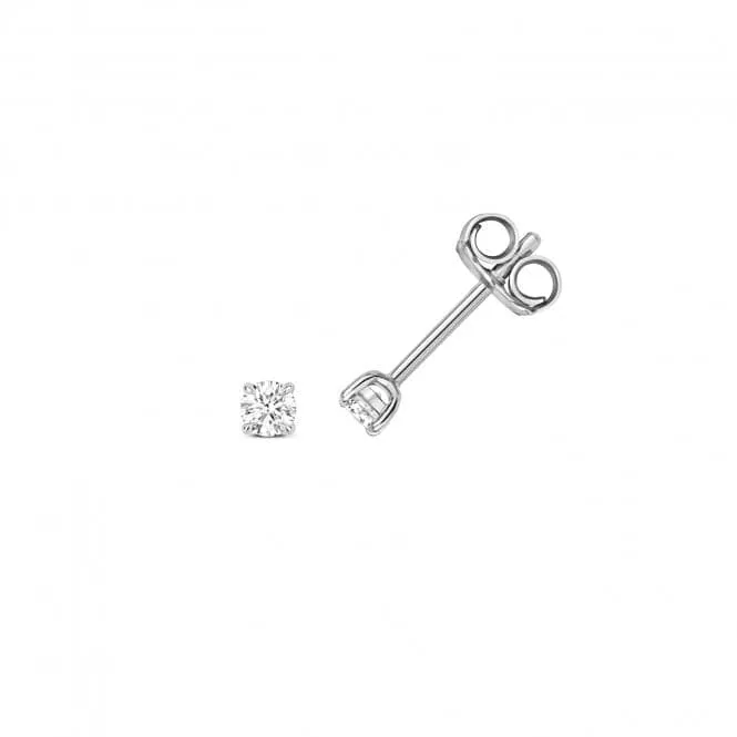 Diamond Jewellery 18ct White Gold Diamond Earring Studs EDQ343W