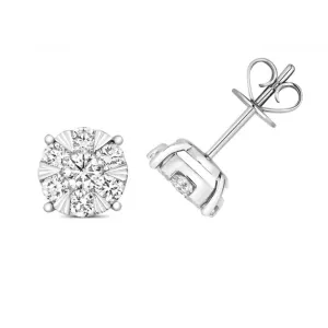 Diamond Jewellery 18ct White Gold Diamond Earrings EDQ326W