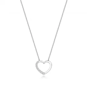 Diamond Jewellery 18CT White Gold Heart Necklace NDQ131W