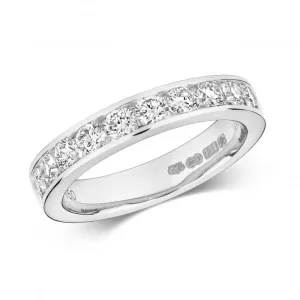 Diamond Jewellery 18ct White Gold Stone Eternity Ring RDQ149W