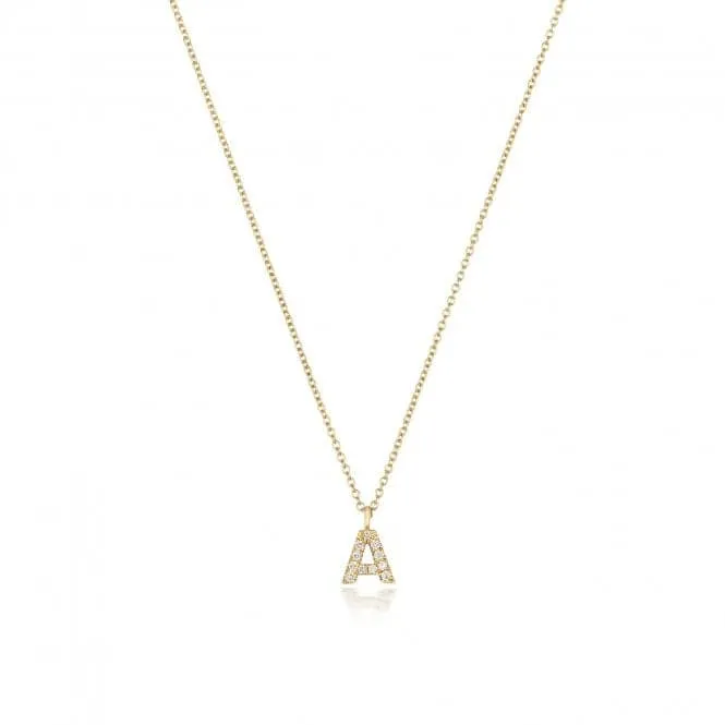 Diamond Jewellery 18K Gold Diamond Initial Necklace NDQ154/A