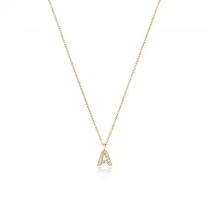 Diamond Jewellery 18K Gold Diamond Initial Necklace NDQ154/A