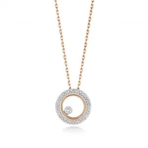 Diamond Jewellery 9ct Gold Diamond Circle Necklace ND127R