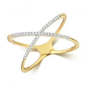 Diamond Jewellery 9ct Gold Ring with 0.11CT Round-Cut Diamond RD812