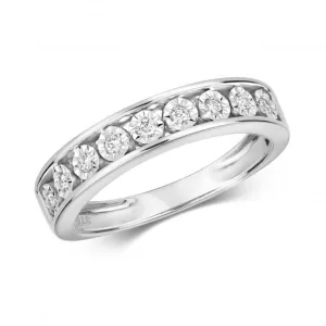 Diamond Jewellery 9ct Illusion Eternity White Gold Rings RD592W