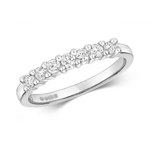 Diamond Jewellery 9ct Seven Stone 1/2 Et White Gold Ring RD145W